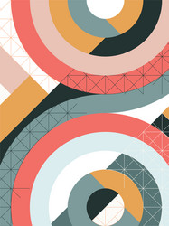 Geometry minimalistic pattern poster with simple vector