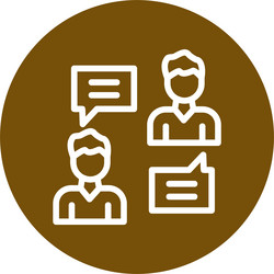 instant messaging line circle style icon design vector image