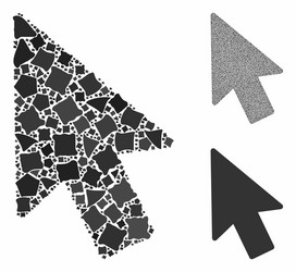 mouse pointer composition icon rough elements vector image