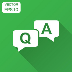 Question and answer icon in flat style discussion vector