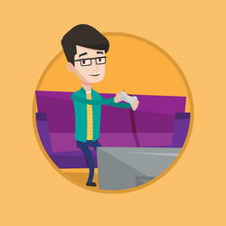 man playing video game vector image