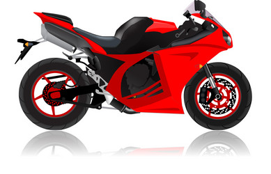 Red Sport Bike Vector Image