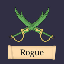 Template game character class rogue vector