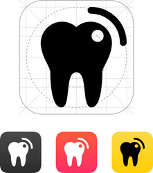 tooth with caries icon vector