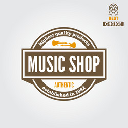 Vintage Music Logo Elements Vector Image