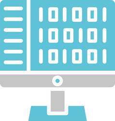 coding glyph two colour icon vector image