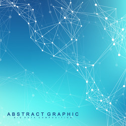 Geometric abstract background with connected line vector