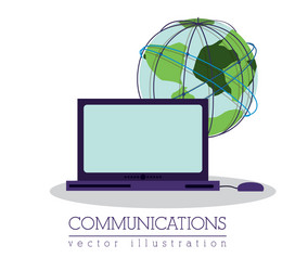 global communications design vector