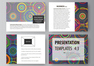 set of business templates for presentation slides vector image