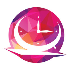 Time clock logo design template Royalty Free Vector Image