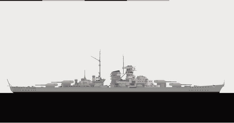 bismarck 1940 german kriegsmarine battleship vector