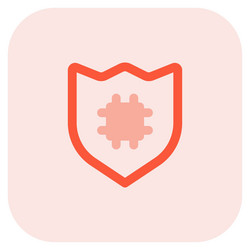 microchip-enabled digital shield for security vector image
