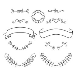 Design elements in rustic style Royalty Free Vector Image