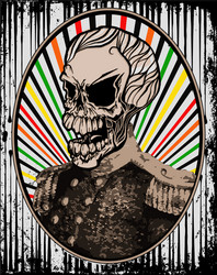 vintage skull military Vector Image