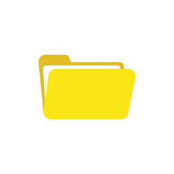Flat design style of open folder icon on white vector