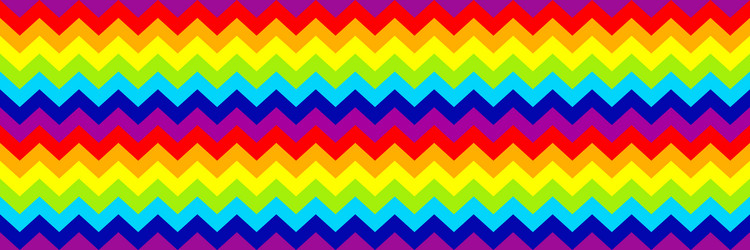 horizontal zigzag rainbow texture for pattern vector image