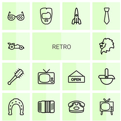 retro icons vector