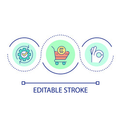 Automated Crypto Trading Loop vector image