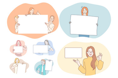 Demonstration promotion advertisement concept Vector Image