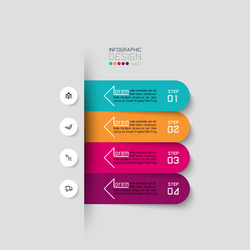 four steps design use with presentation vector image