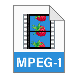 Modern flat design of mpeg-1 file icon for web vector