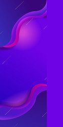 Vertical banner blue purple pink wave gradient vector