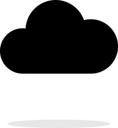 cloud computing simple icon on white background vector image