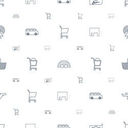 Commercial icons pattern seamless white background vector