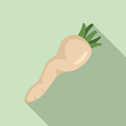 cooking parsnip icon flat style vector image
