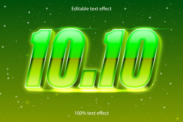 1010 editable text effect retro style vector image