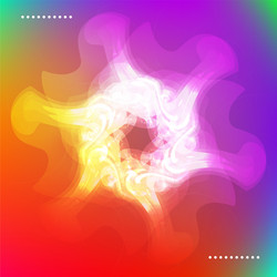 Abstract bright blurry shape snowflake and aurora vector