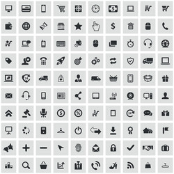 E-commerce 100 icons universal set for web and ui vector