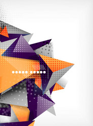 geometric triangle 3d design abstract background vector image