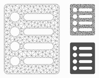 list mesh 2d model and triangle mosaic icon vector image