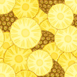 seamless pattern with pineapple vector image