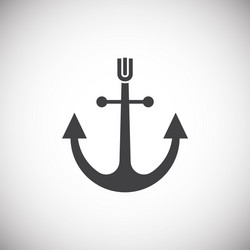 anchor icon on background for graphic and web vector image