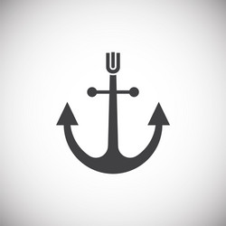 Anchor icon on background for graphic and web vector