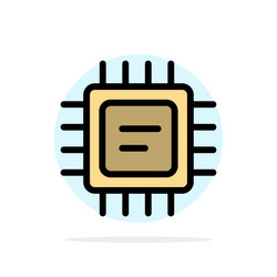 cpu microchip processor abstract circle vector image