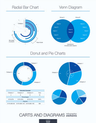 Infographic Chart Templates - Data Visualizations vector image