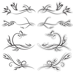 set of patterns for design on a white background vector