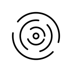 circle tech line icon logo Vector Image