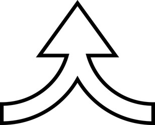 connection arrow up stroke icon vector