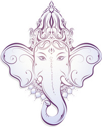 Decorative Ganesha Idol Vector Image