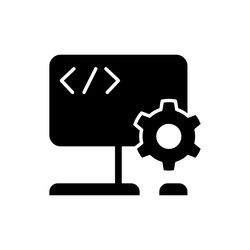 icon computer coding setting vector image