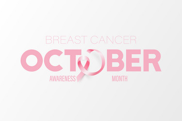 october breast cancer banner card placard Vector Image