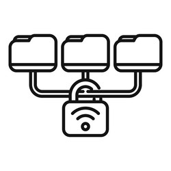 wifi network security system protecting data vector image