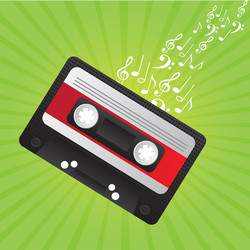 Audio cassette tape Royalty Free Vector Image - VectorStock