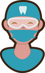 dentist professional character icon vector