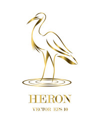 Logo heron that is standing eps 10 vector