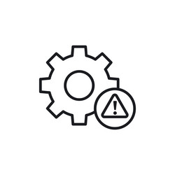 technical warning icon set system failure error vector image